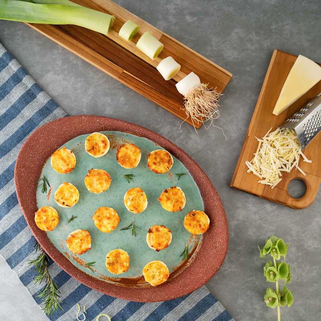 Mini Quiche de Alho Poró