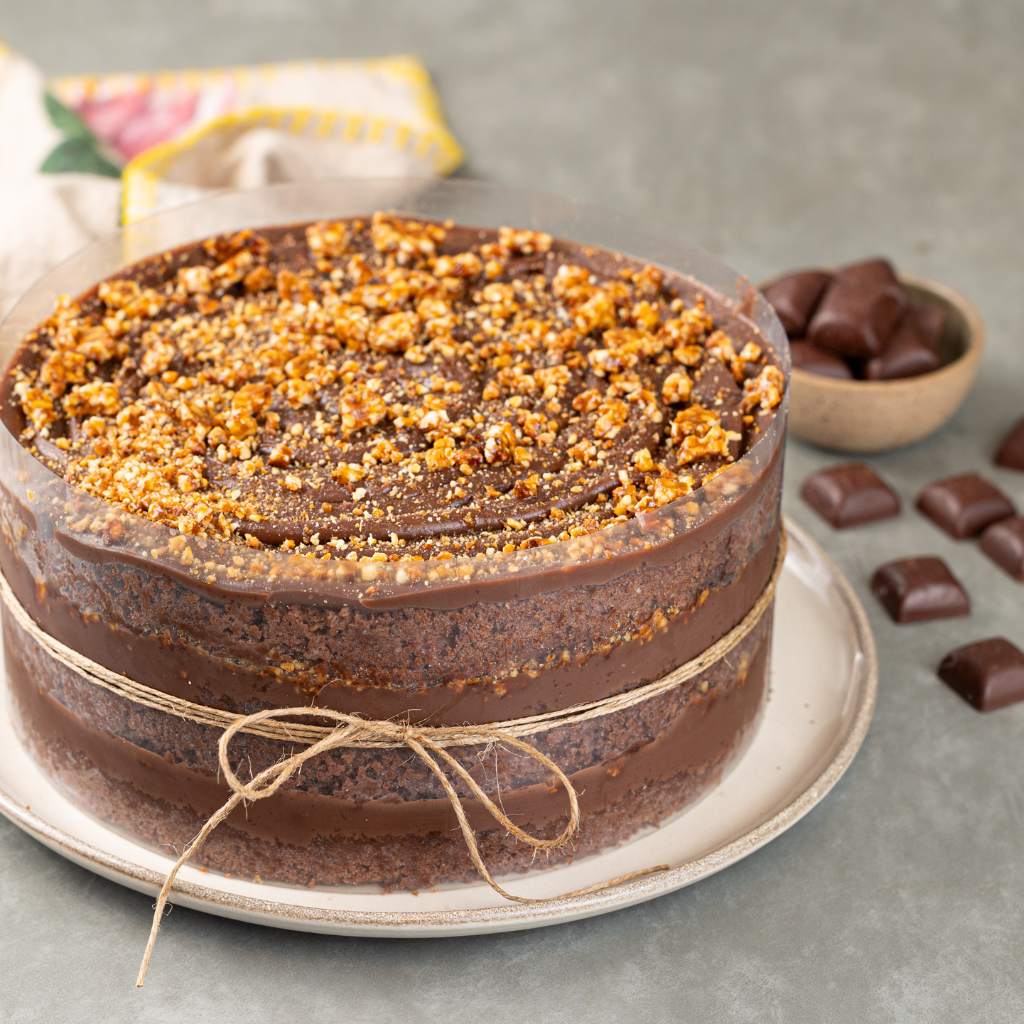 Torta de brigadeiro praliné