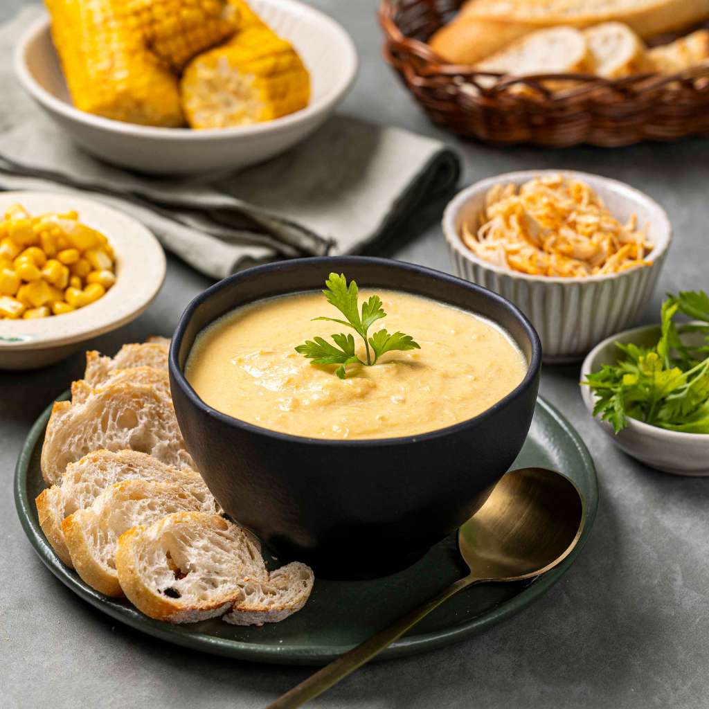Caldo de Frango com Milho Verde