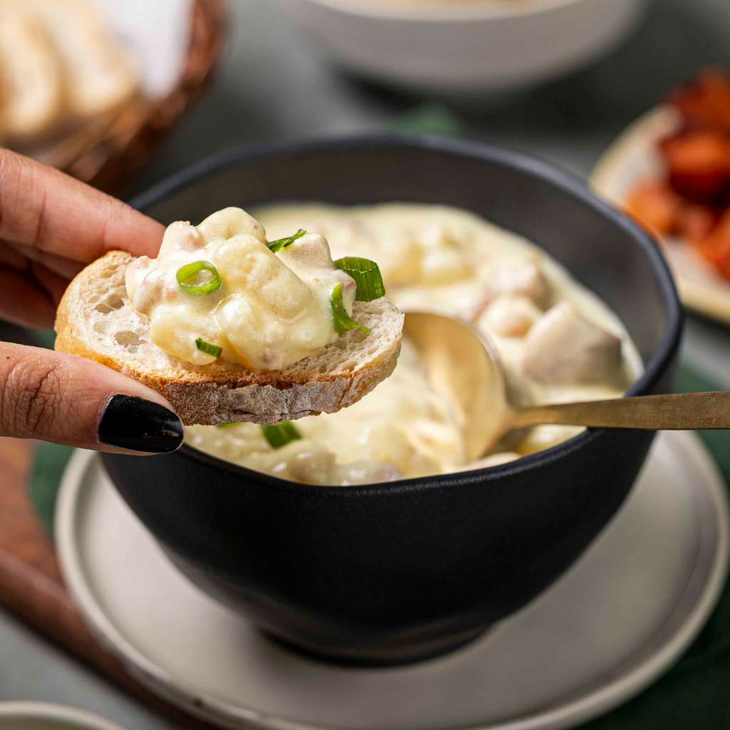 Caldo de Batata, Bacon e Requeijão