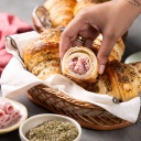 Mini Croissant de Presunto e Mussarela