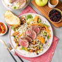 Salada de filé mignon e mix de grãos