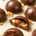 Caixa Mini Trufas de Chocolate Meio Amargo com Caramelo e Praliné