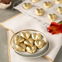 Bombom de coração lapidado recheado com caramelo