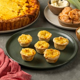 [114433] Mini Quiche Folhada de Camarão, Alho Poró e Catupiry