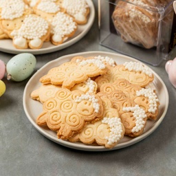 [118683] Caixa Biscoito Amanteigado Ovelhinha - Topete Confeitado