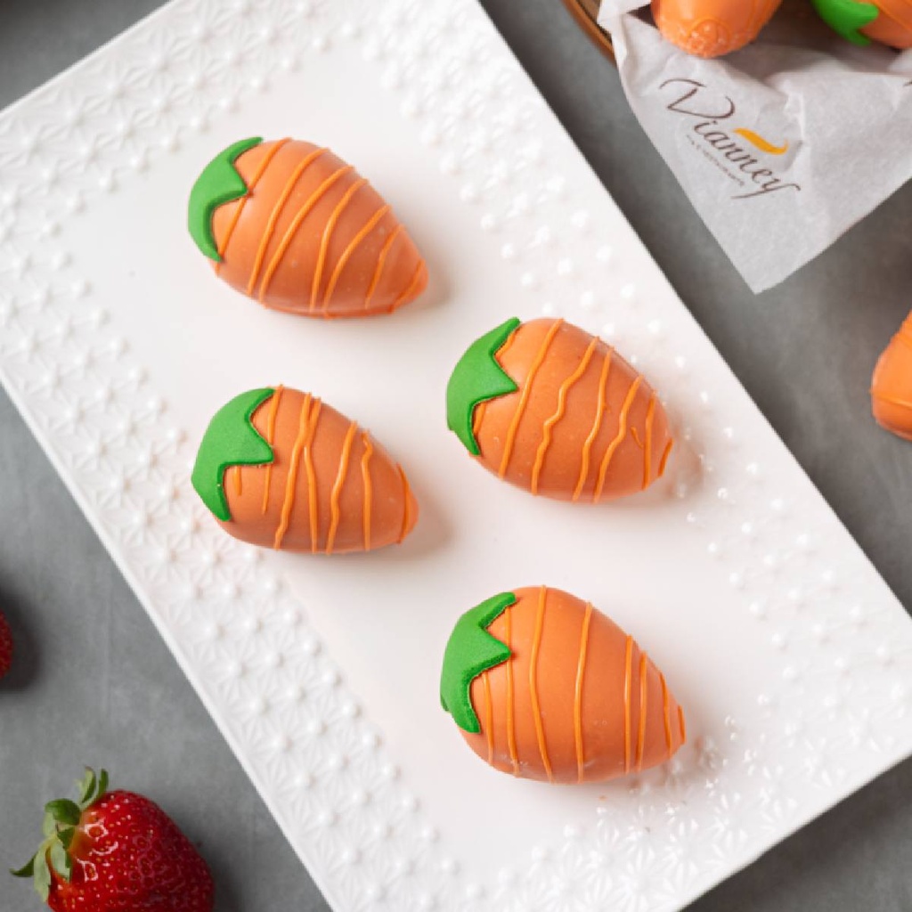 Bombom de morango cenourinha