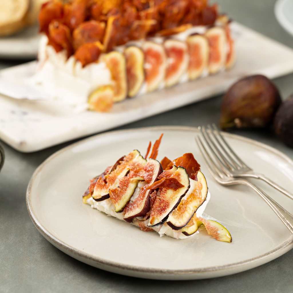 Terrine de Queijo de Cabra, Parma e Mirtillo