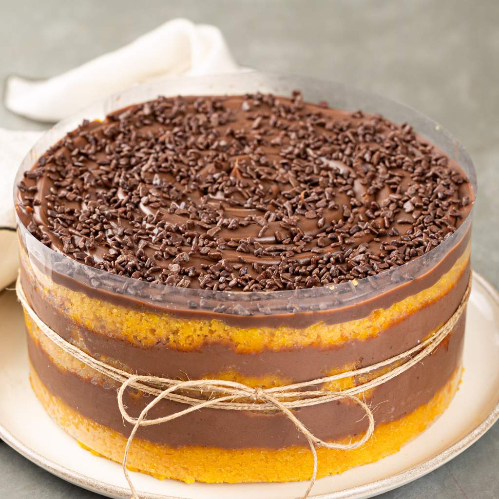 Torta de cenoura e chocolate