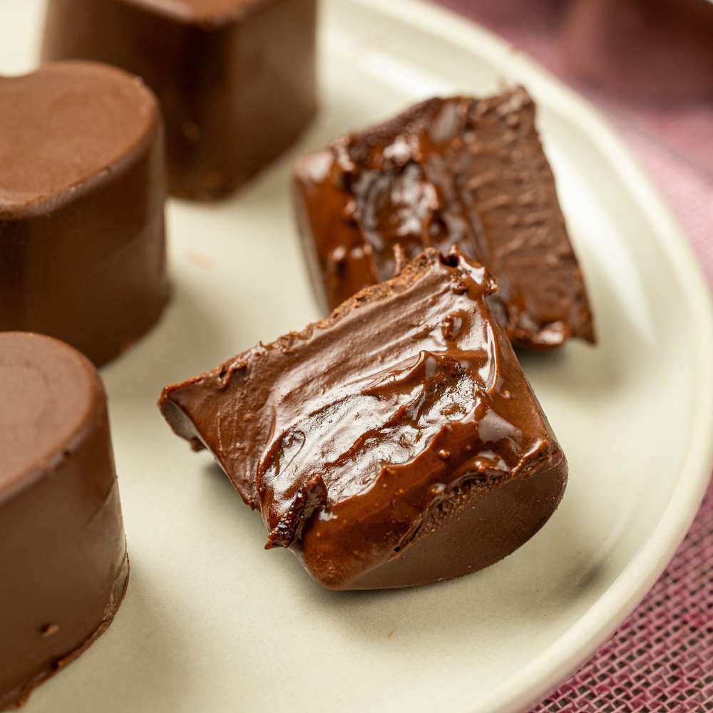Caixa Corações de chocolate - Recheio de Brigadeiro