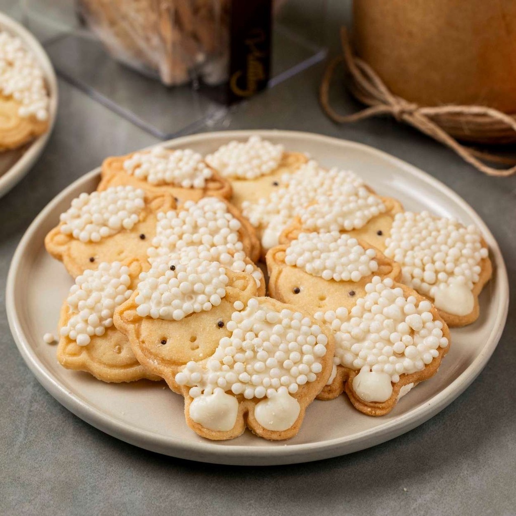 Caixa Biscoito Amanteigado Ovelhinha - Corpinho Confeitado